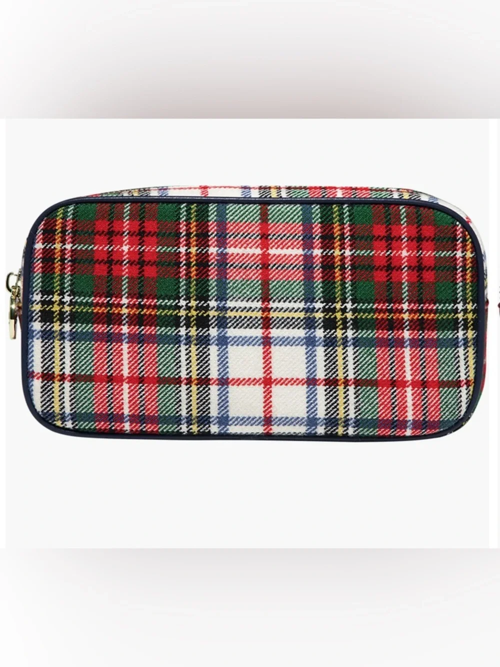 Stoney Clover Lane Red & Green Plaid Zip Cosmetic Pouch
